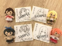 入場特典のミニ色紙（全4種）。