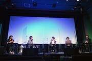 イベントの様子。左から村田実果子、浪川大輔、岡本信彦、松原タニシ、三上丈晴編集長。