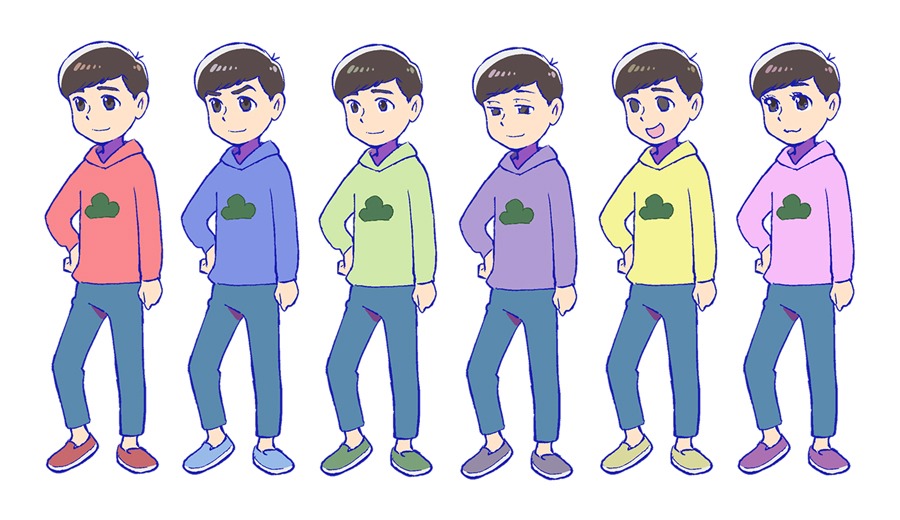 新6つ子の設定画。(c)赤塚不二夫／おそ松さん製作委員会
