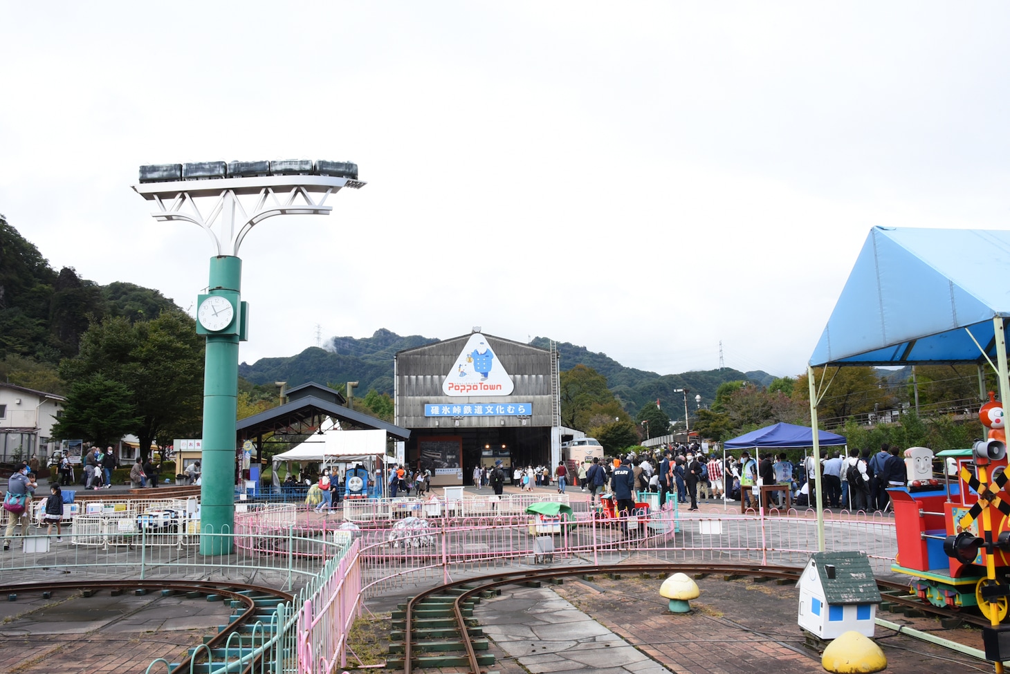 碓氷峠鉄道文化むらの様子。