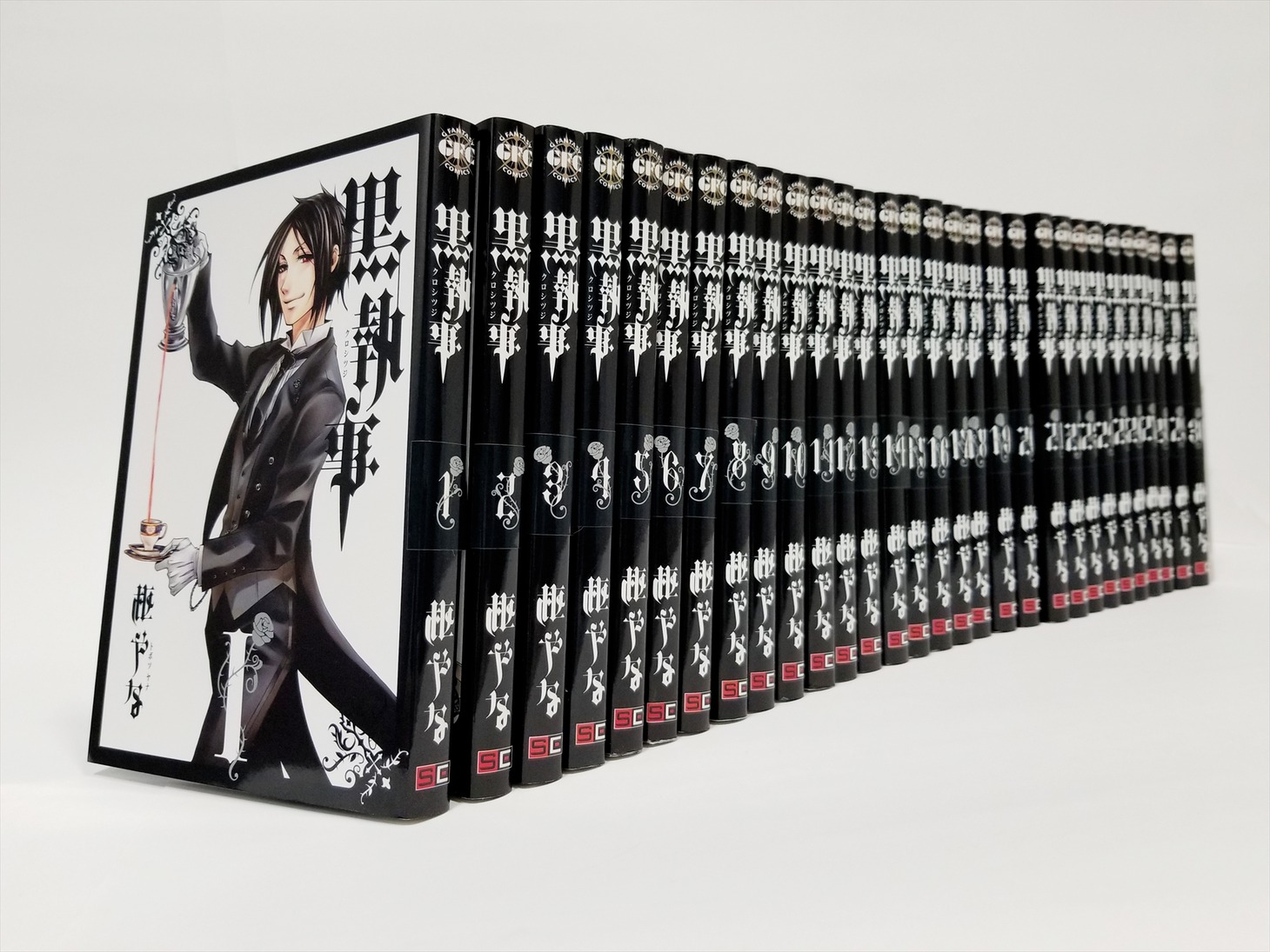 「『黒執事』アラビア数字巻数表記ステッカー」の使用例。