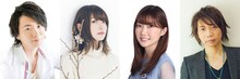 左から木村良平、上田麗奈、諸星すみれ、諏訪部順一。