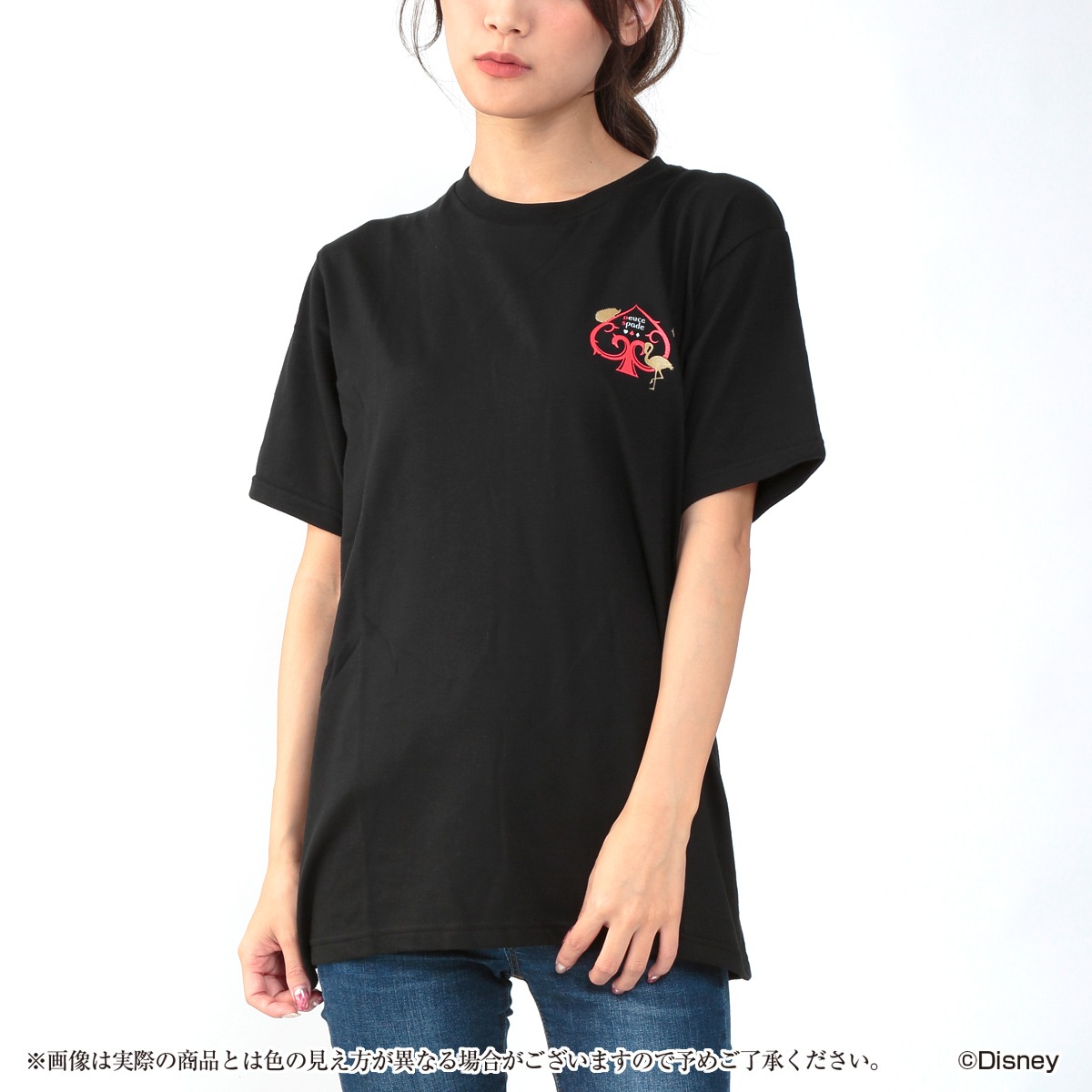 「ディズニー ツイステッドワンダーランド ハーツラビュルイメージTシャツ」デュースモデル。