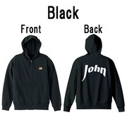 「『吸血鬼すぐ死ぬ』ジョンの刺繍ZIPパーカー」