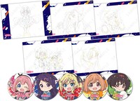 コラボメニュー注文者にプレゼントされる原画ランチョンマットとコースター。