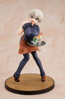 表情パーツを「きれいな宇崎」に差し替えた「『宇崎ちゃんは遊びたい！』 宇崎花 原作版 喫茶アジアVer. 1/7スケールフィギュア」。