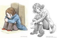 左から手塚治虫が描くばるぼら、永井豪が描くばるぼら。