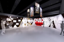 展示コーナー「挑戦者たち」のイメージ。ブラジルで２年間のビーチバレーの修行を経た日向は、V リーグで影山との対決が実現。牛島、星海、宮侑、木兎、佐久早ら妖怪世代が始まりの地、仙台で激闘を繰り広げる。 (c)古舘春一／集英社