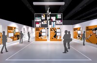 展示コーナー「烏野高校排球部」のイメージ。烏野高校のメンバーが、チームとして始動するまでを描いた原画と共にお出迎え。プロフィールも必見。 (c)古舘春一／集英社