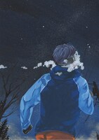 「ハイキュー!! Complete Illustration Book 終わりと始まり」裏面用の描き下ろしカバーイラスト。(c)古舘春一/集英社