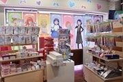 店内のグッズ販売コーナー。