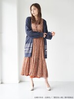 「夏目友人帳 ジャガードニットカーディガン」着用イメージ