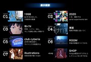 オンライン展覧会「lain 2020 eXhibition」の展示内容一覧。
