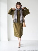 「夏目友人帳 ケーブルニットワンピース」着用イメージ