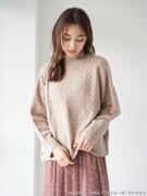 「夏目友人帳 ケーブルニットプルオーバー」着用イメージ