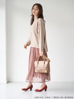 「夏目友人帳 ケーブルニットプルオーバー」着用イメージ