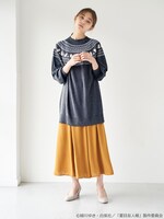 「夏目友人帳 ジャガードニットチュニック」着用イメージ