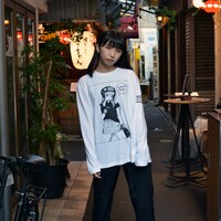 「ロングスリーブTシャツ『カモン！』」着用イメージ