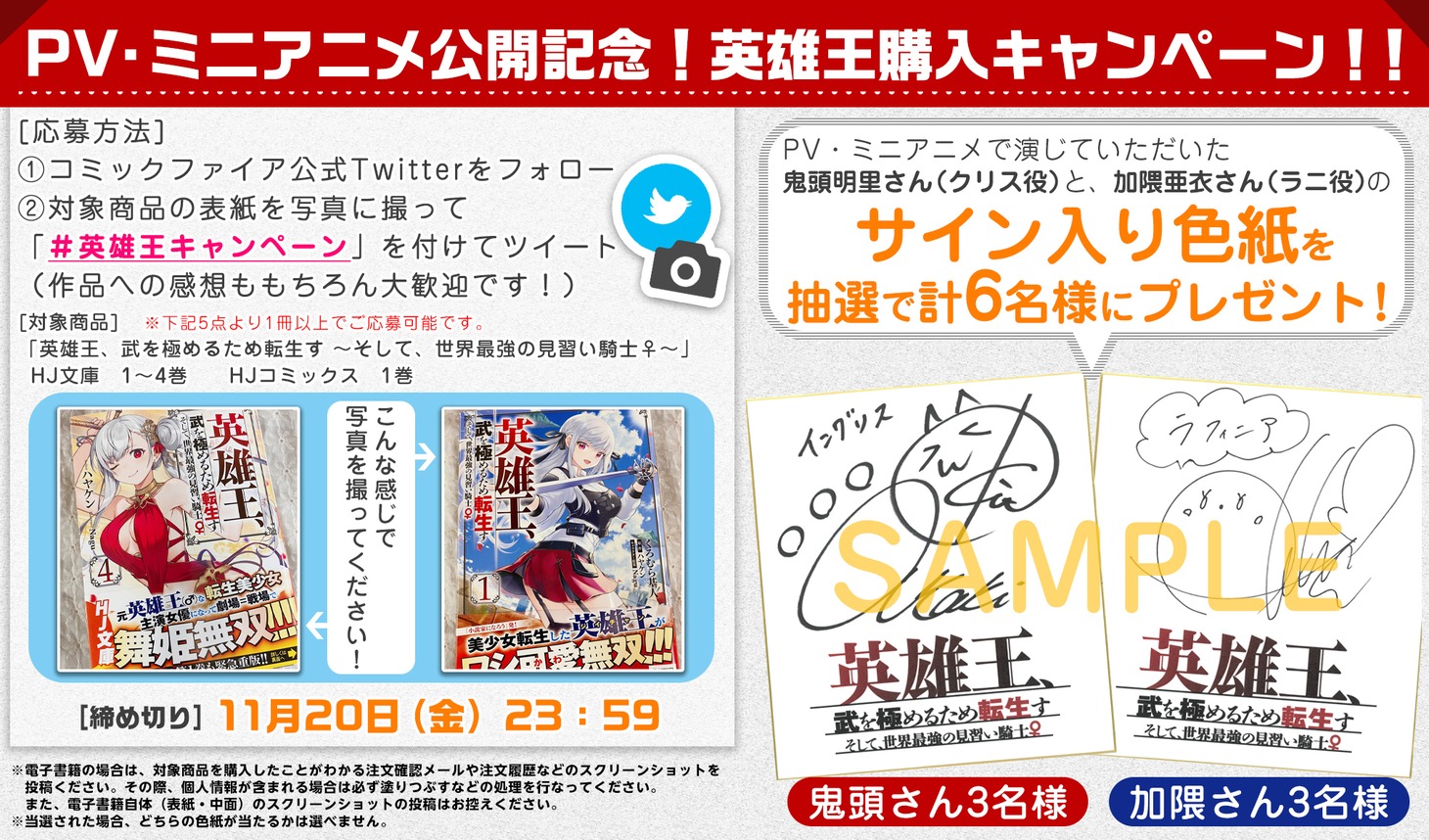 購入キャンペーンの詳細。