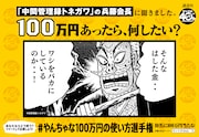 「『あなたは100万円あったら何したい？』#やんちゃな100万円の使い方選手権」広告より。
