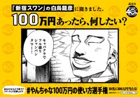 「『あなたは100万円あったら何したい？』#やんちゃな100万円の使い方選手権」広告より。