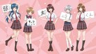 「弱キャラ友崎くん」女性キャラ集合ビジュアル、スケブの文字はキャストの手書き