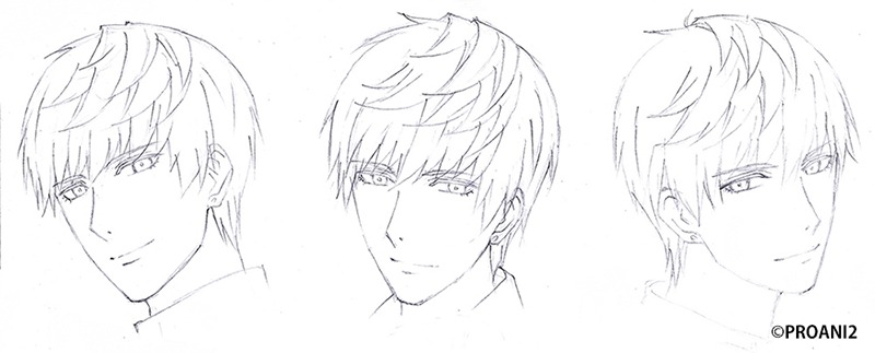 和泉柊羽アニメ版表情設定ラフ画。