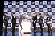「FABULOUS NIGHT プロジェクト発表会」より。左から立花慎之介、大塚剛央、ROLAND、広瀬裕也、豊永利行。