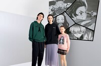 TVアニメ「鬼滅の刃」とGUのコラボアイテム第2弾の告知ビジュアル。