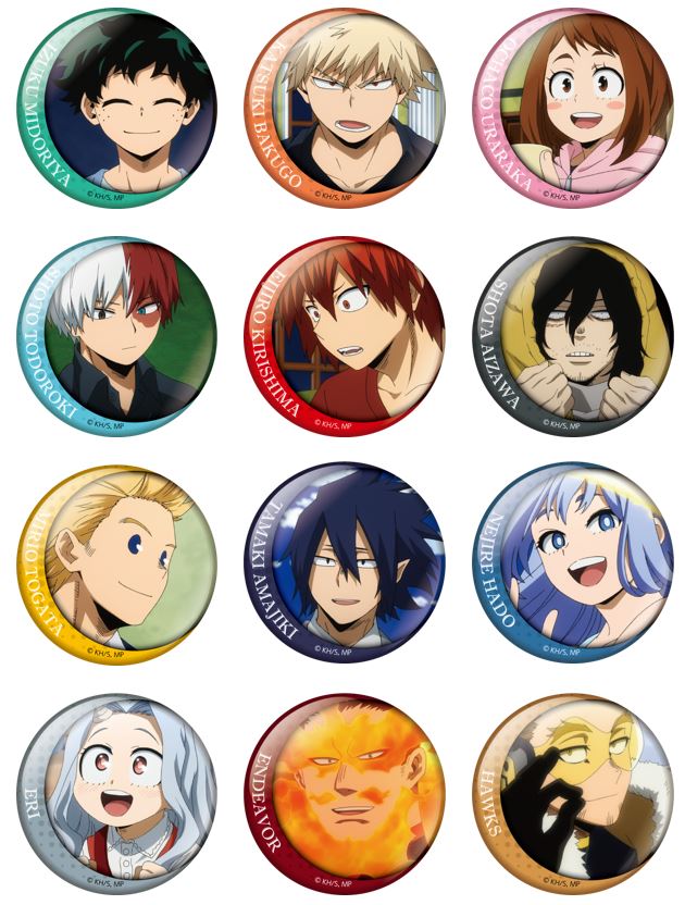 ミニゲーム「正確無比に倒せ!速すぎる男の“個性”剛翼」C賞の缶バッジ。