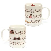 「ストレートマグカップ まっててごらん」ホワイト。