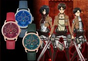 「進撃の巨人」パラディ島モチーフの腕時計3種、壁と夜の月を盤面で表現