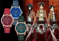 アニメ「進撃の巨人」をイメージした腕時計。