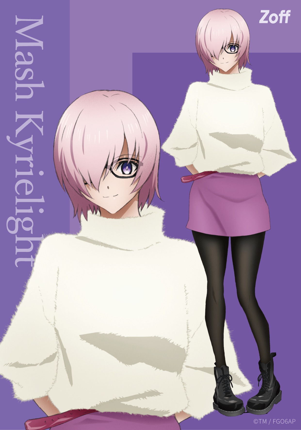 イラストカード（表面）のイメージ。購入したモデルと同じキャラクターのイラスト入り。