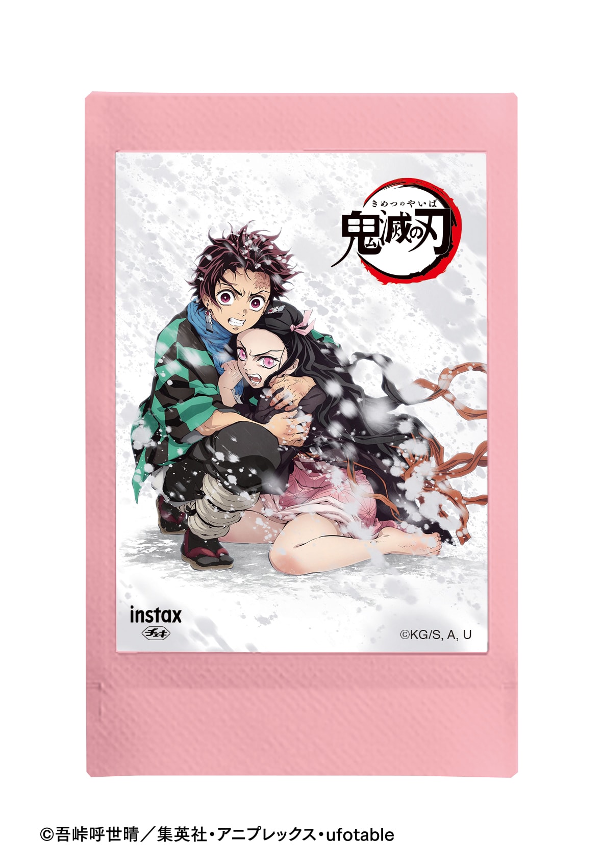 鬼滅の刃」炭治郎＆禰豆子モデルのコラボチェキ、背負い箱型収納ケース