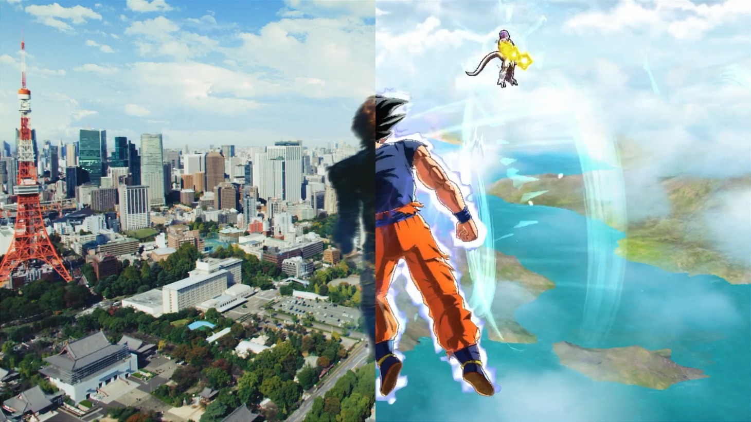 「ドラゴンボール レジェンズ」の新TVCM「指一本で駆けめぐれ篇」より。
