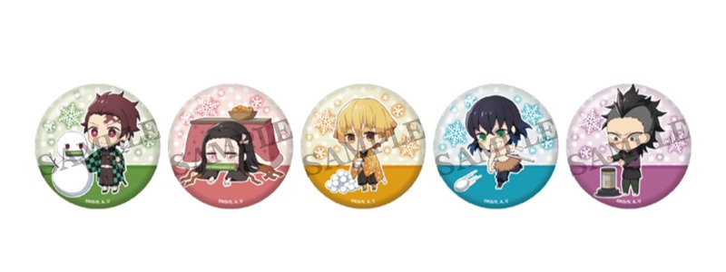 Loppi、HMV&BOOKS online限定で12月24日に予約がスタートする缶バッジ5個セット。