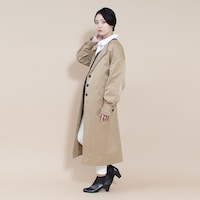 太宰治モデルのノーカラーコート。