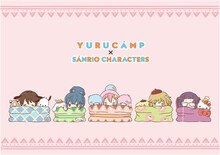 「ゆるキャン△」とサンリオのコラボビジュアル。(c)あfろ・芳文社／野外活動委員会
(c)1976,　2020 SANRIO CO., LTD.