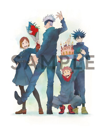 描き下ろしの五条悟バースデーイラスト。 (c)芥見下々／集英社・呪術廻戦製作委員会