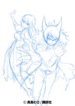 真島ヒロが描いた「魔女に捧げるトリック」のラフ。