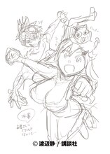 渡辺静が描いた「EDENS ZERO」のラフ。