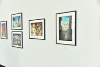 「連載完結記念 約束のネバーランド展」の様子。