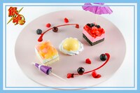 コラボカフェ第2弾メニューの「神楽＆神威の兄妹のデザートプレート」。