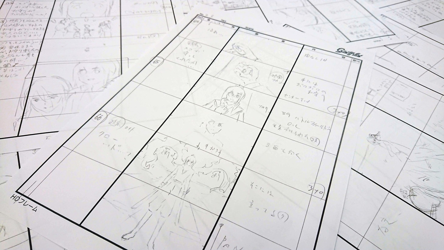 「復興応援 政宗ダテニクル 合体版+」の絵コンテ。