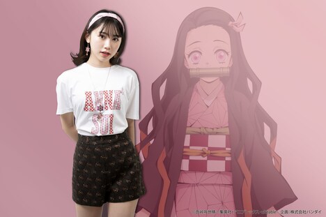 竈門禰豆子モデルの着用イメージ。