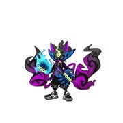 ジンペイが魔神ウォッチの力を使って変身する漆黒丸。