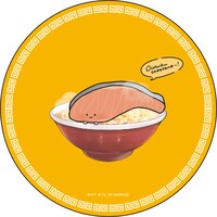 「ラーメン大好き小泉さん」とKIRIMIちゃん.のコラボグッズ「ラーメン大好き小泉さんとKIRIMIちゃん.魚介系？クッション」の裏面。