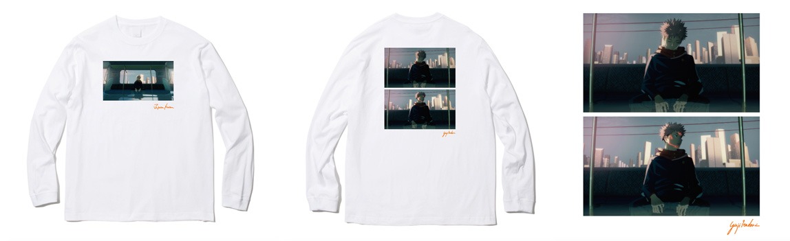 「呪術廻戦 x ZOZOTOWN 虎杖 悠仁 OP ロングTシャツ」。価格は税込6490円。カラーはホワイト、ブラックがラインナップされた。「ロングTシャツ」は、伏黒恵、釘崎野薔薇、狗巻棘ver.も展開される。