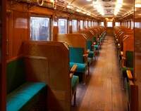 京都鉄道博物館にて、1月から土日限定で車両が公開される「モハ80形1号車」。